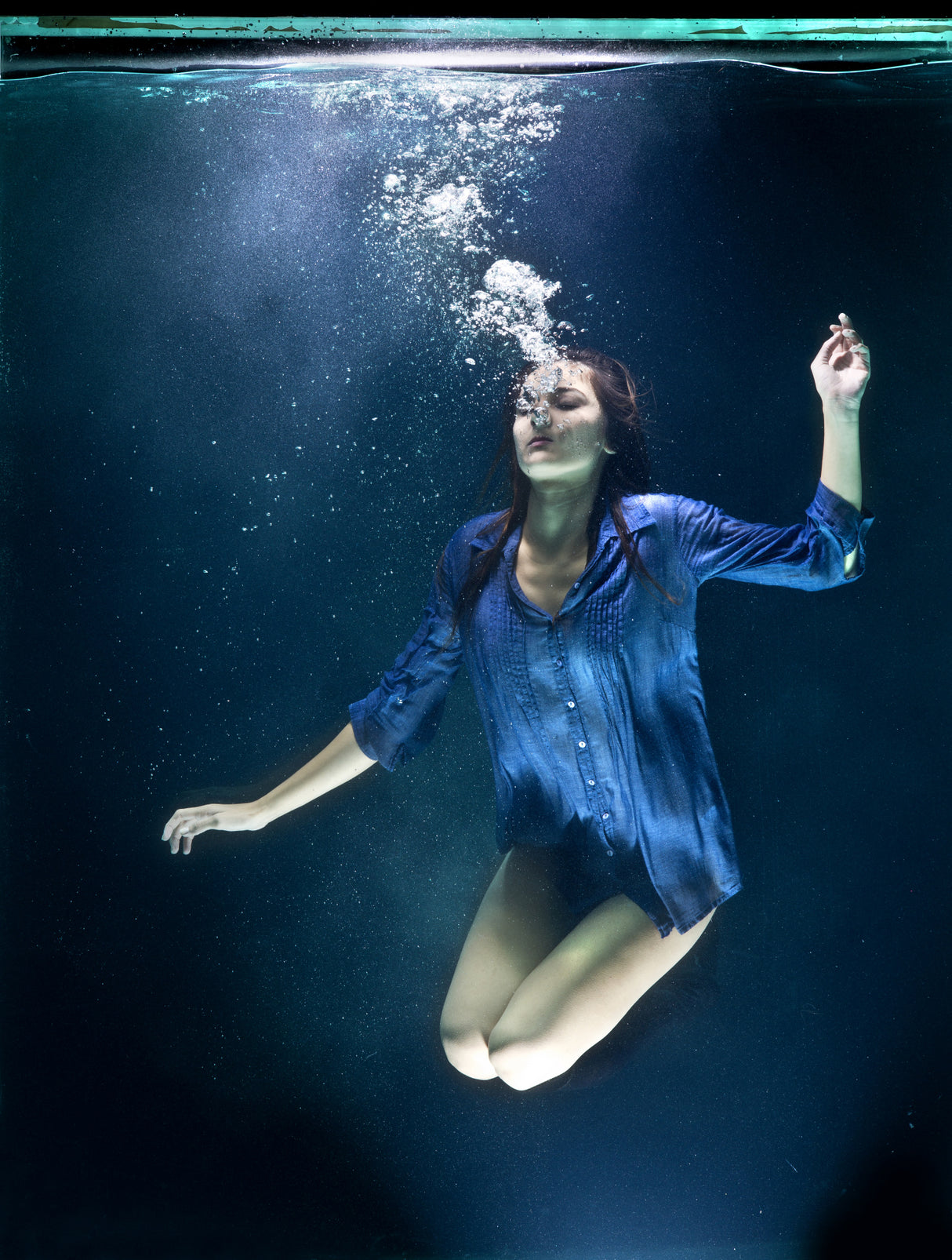 underwater artistic portrait shooting Poster och Canvastavla