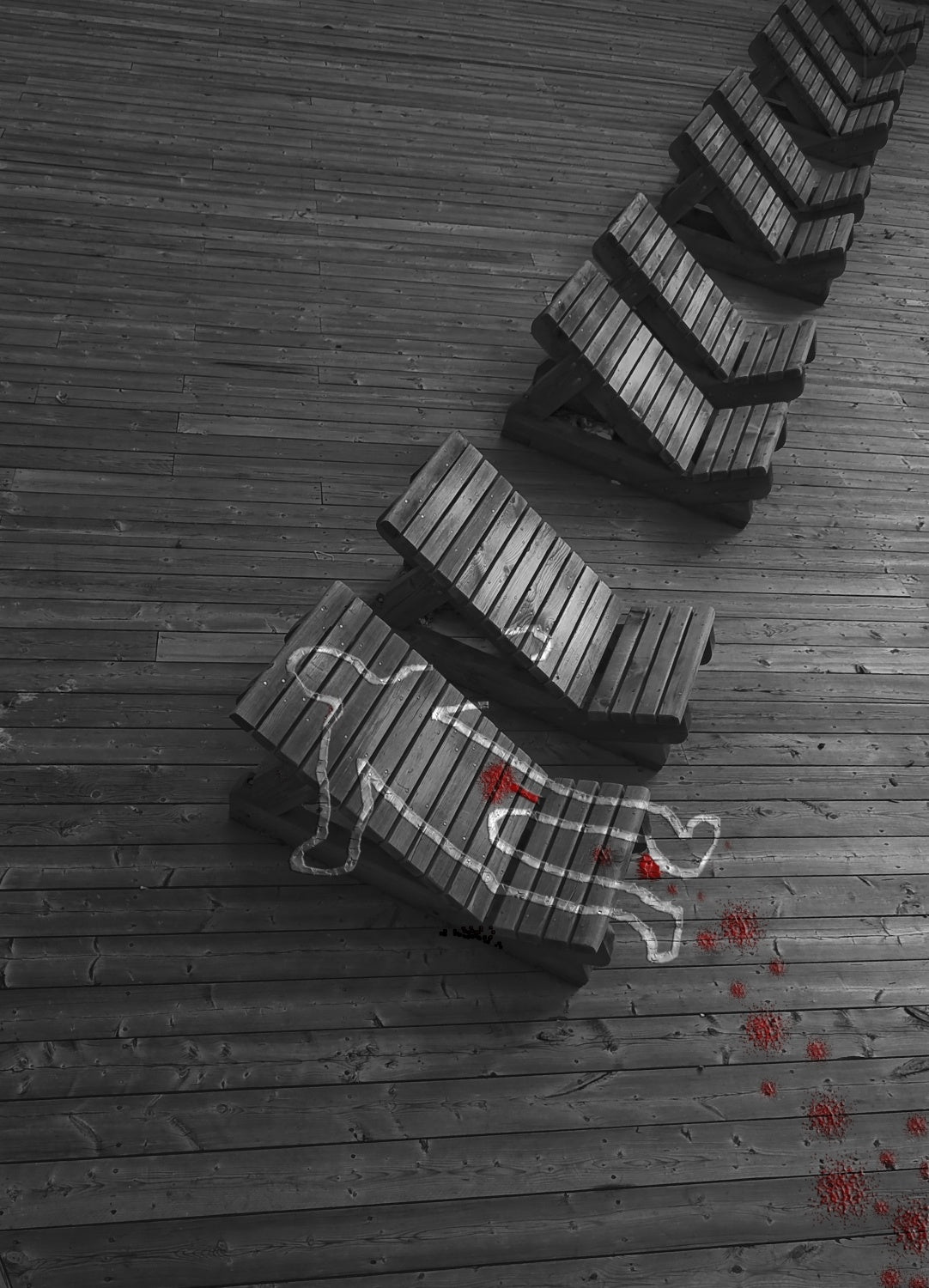 Crime scene Poster och Canvastavla