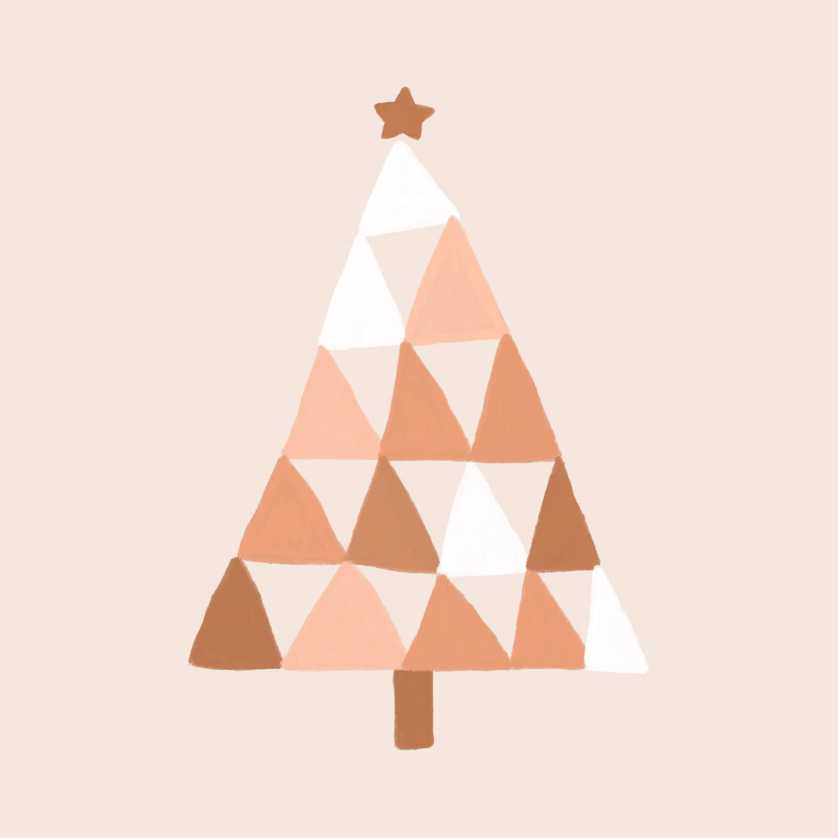Pastel Christmas Tree Poster och Canvastavla