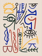Line Art Bizarre Symbol Poster och Canvastavla