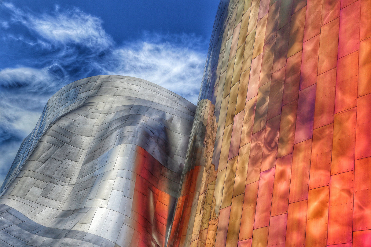 Gehry architecture, Seattle, Washington USA Poster och Canvastavla