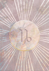 Capricorn Boho Star Sign Sun Poster och Canvastavla