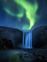 Skogafoss Aurora Poster och Canvastavla