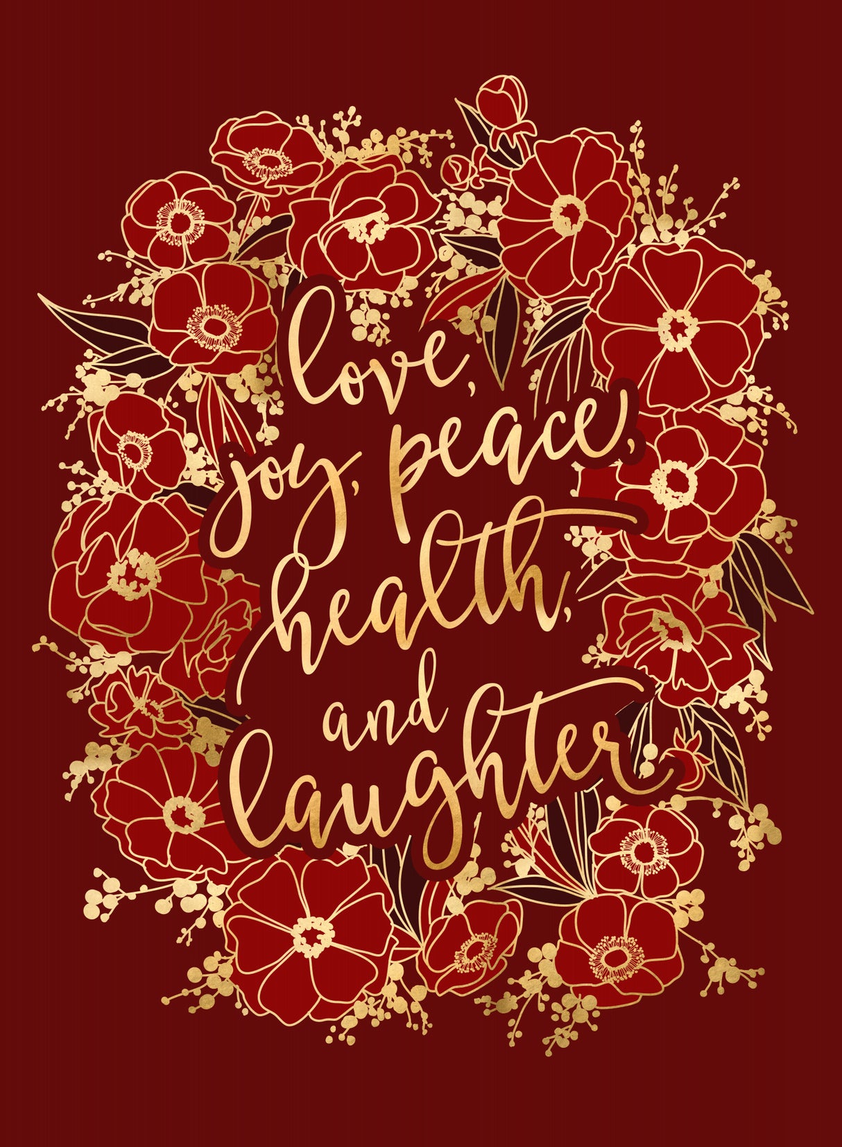 Holiday wishes - red Poster och Canvastavla