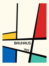 Bauhaus Geometric Design Retro Poster och Canvastavla