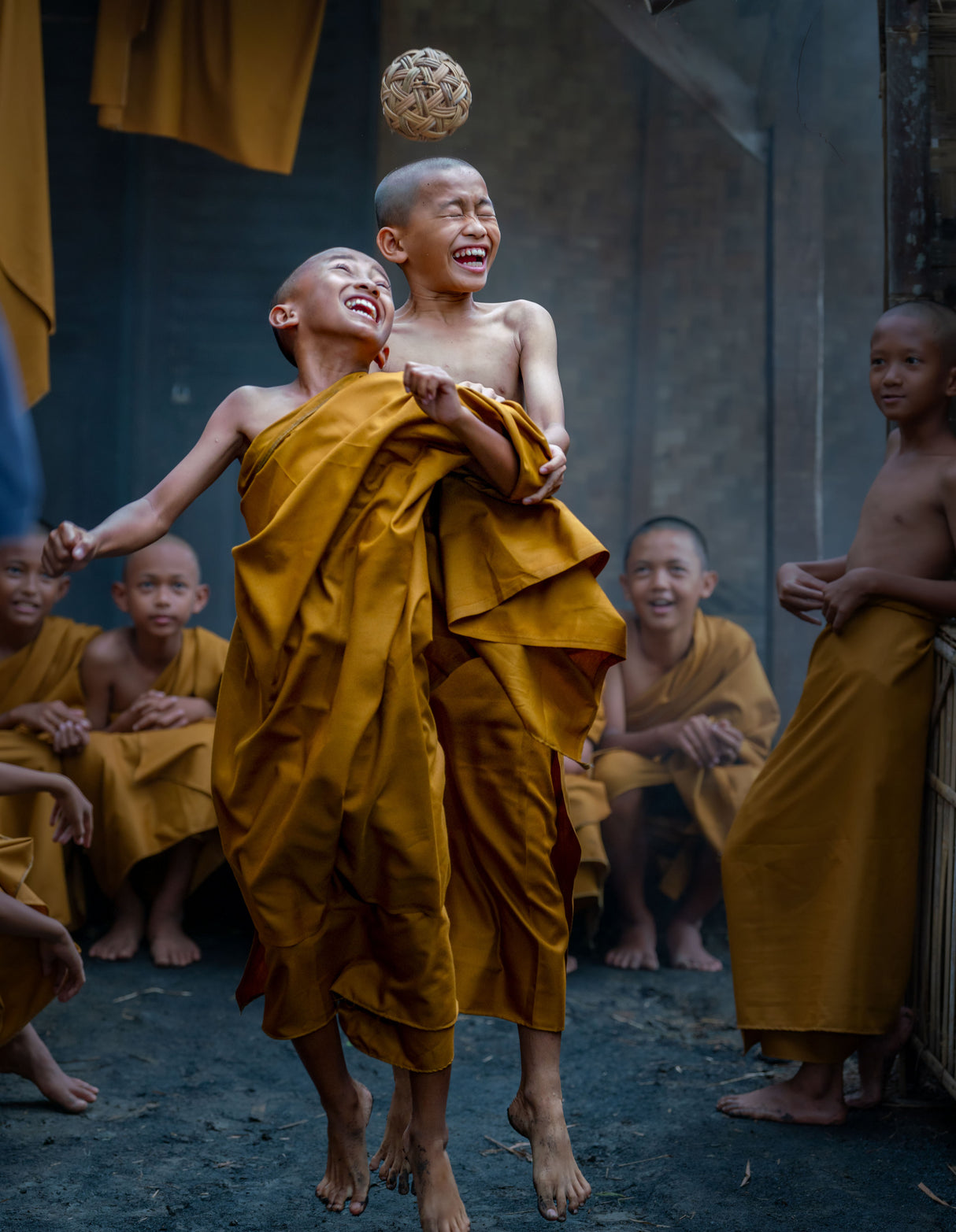 Playfull monk Poster och Canvastavla