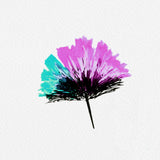 Single Feathery Flower Mint Lavender Poster och Canvastavla