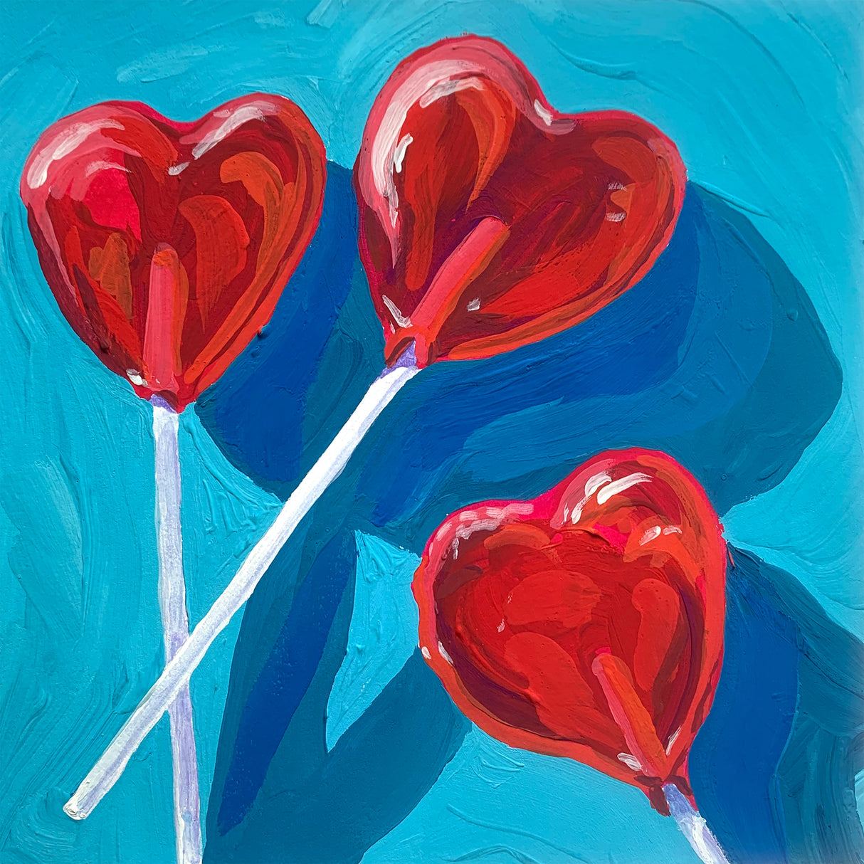 Heart Lollipops Poster och Canvastavla