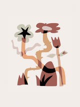 Whimsical Flower Garden Poster och Canvastavla