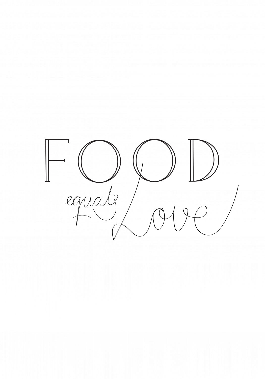 Food is Love Poster och Canvastavla