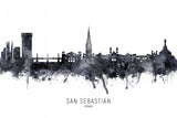 San Sebastian Spain Skyline Poster och Canvastavla