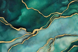 Teal Gold Marble Luxury Poster och Canvastavla
