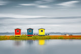 Colorful Sheds Poster och Canvastavla