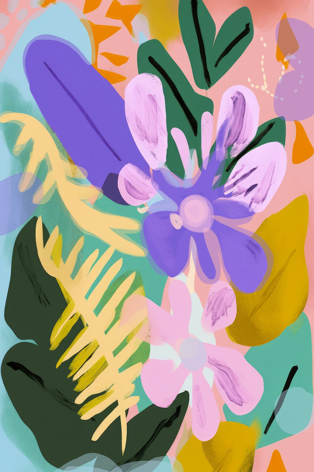 Spring Flowers Poster och Canvastavla