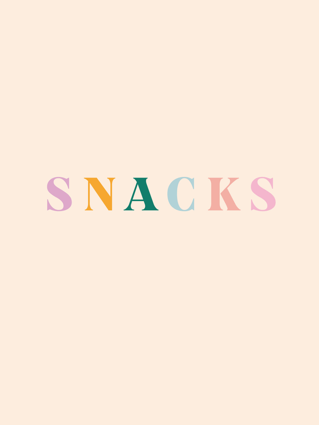 Snacks Poster och Canvastavla