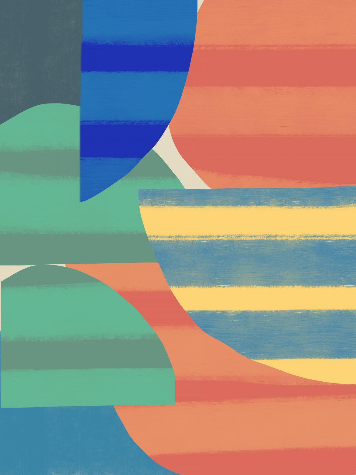 Abstract Stripe Minimal Collage 20 Poster och Canvastavla