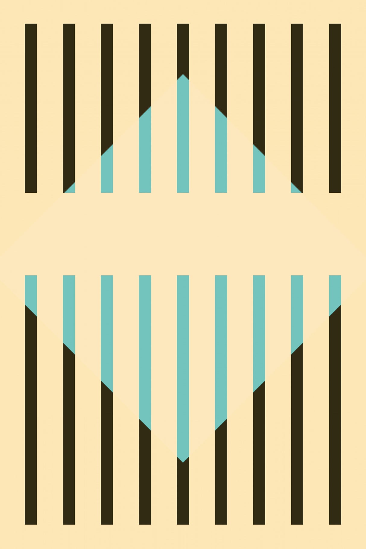 Faded Geometric #3 Poster och Canvastavla
