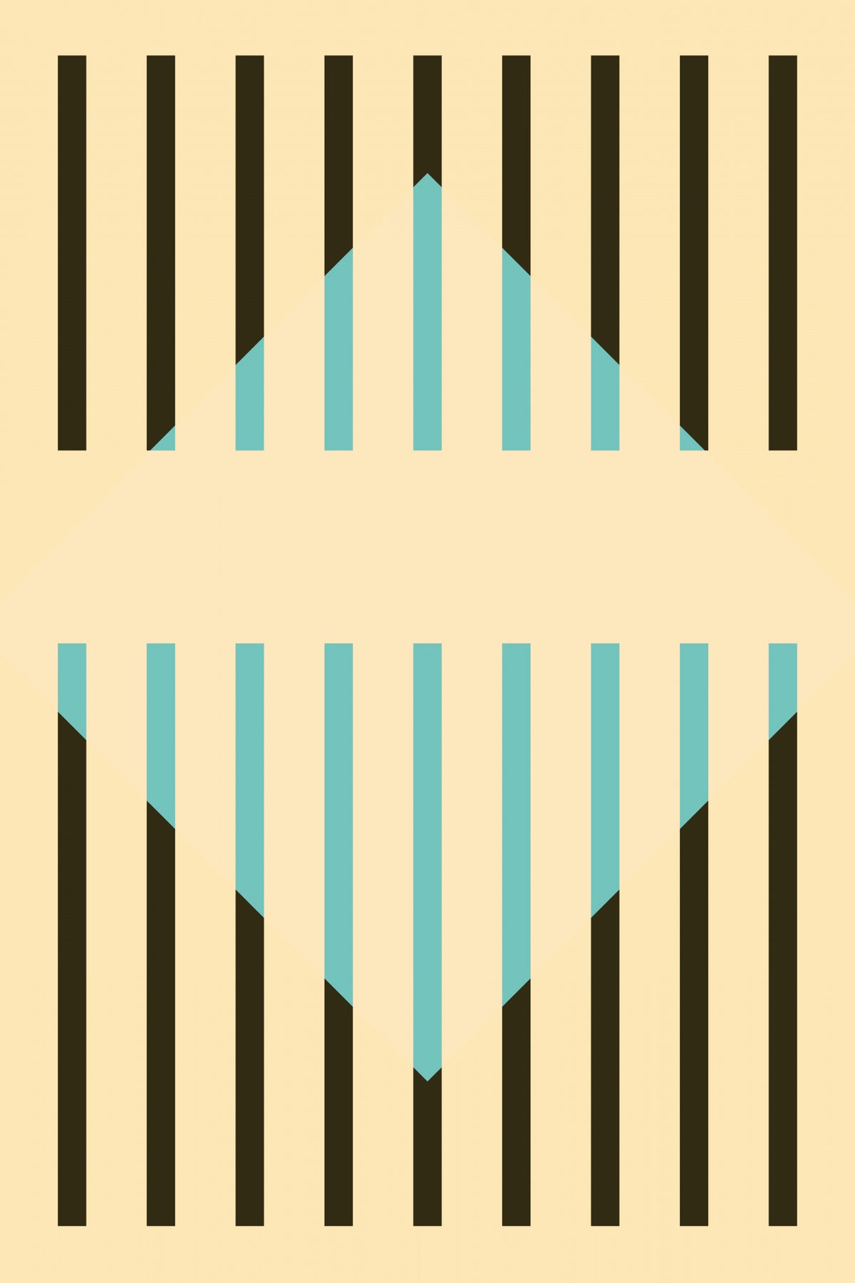 Faded Geometric #3 Poster och Canvastavla