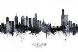 Melbourne Australia Skyline Poster och Canvastavla