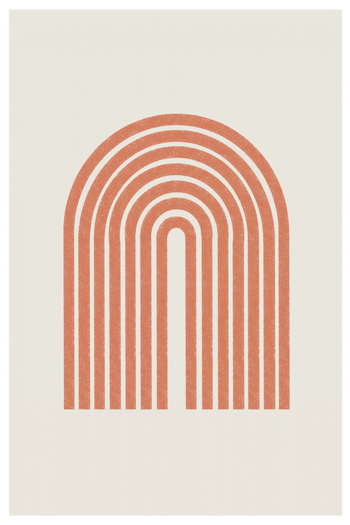 Orange Minimalist Arch Poster och Canvastavla