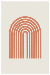 Orange Minimalist Arch Poster och Canvastavla