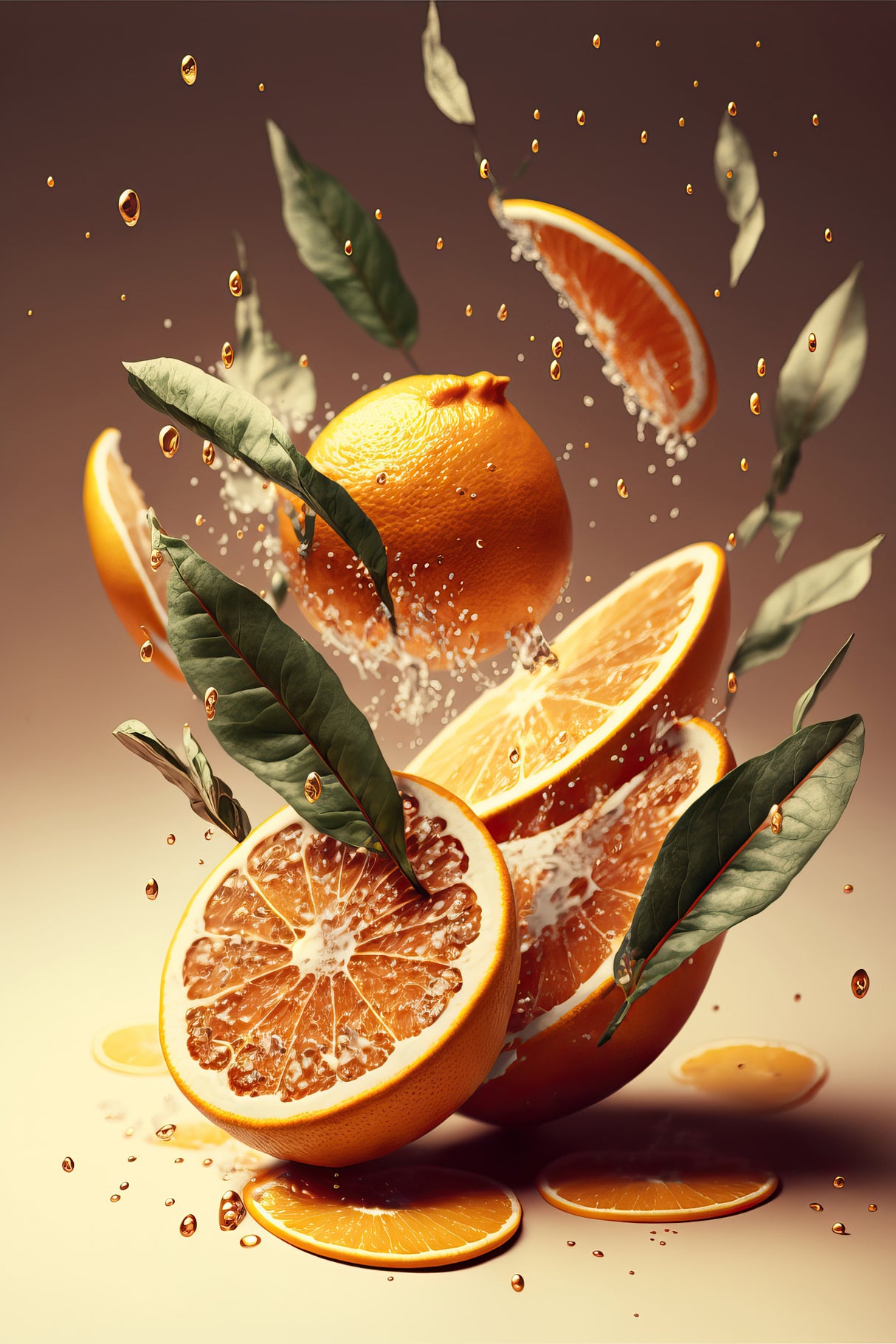 Fresh Oranges Poster och Canvastavla