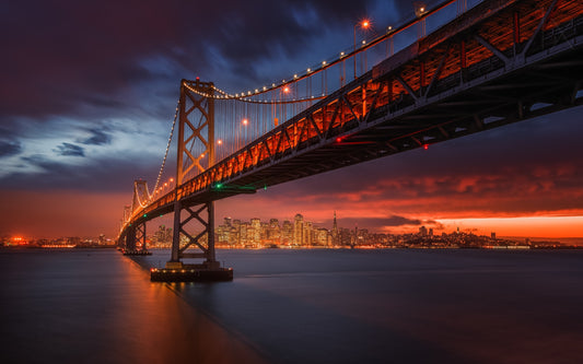 Fire over San Francisco Poster och Canvastavla