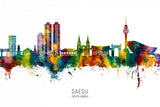 Daegu Skyline South Korea Poster och Canvastavla