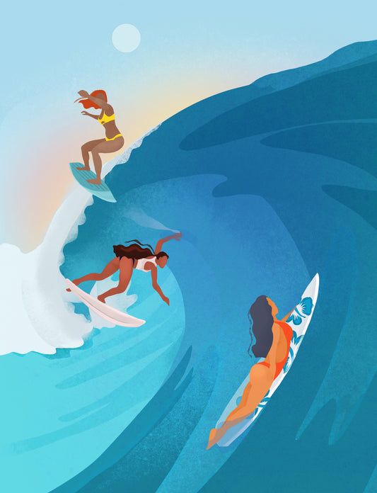 Surfers Poster och Canvastavla