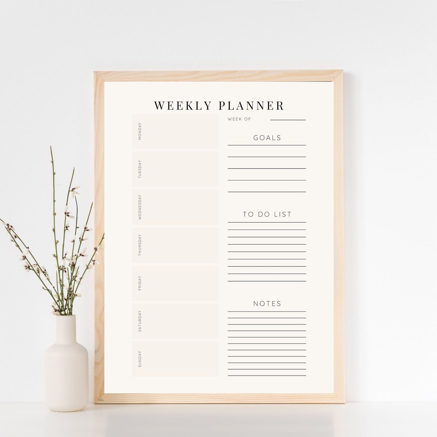 Weekly Family Planner Poster