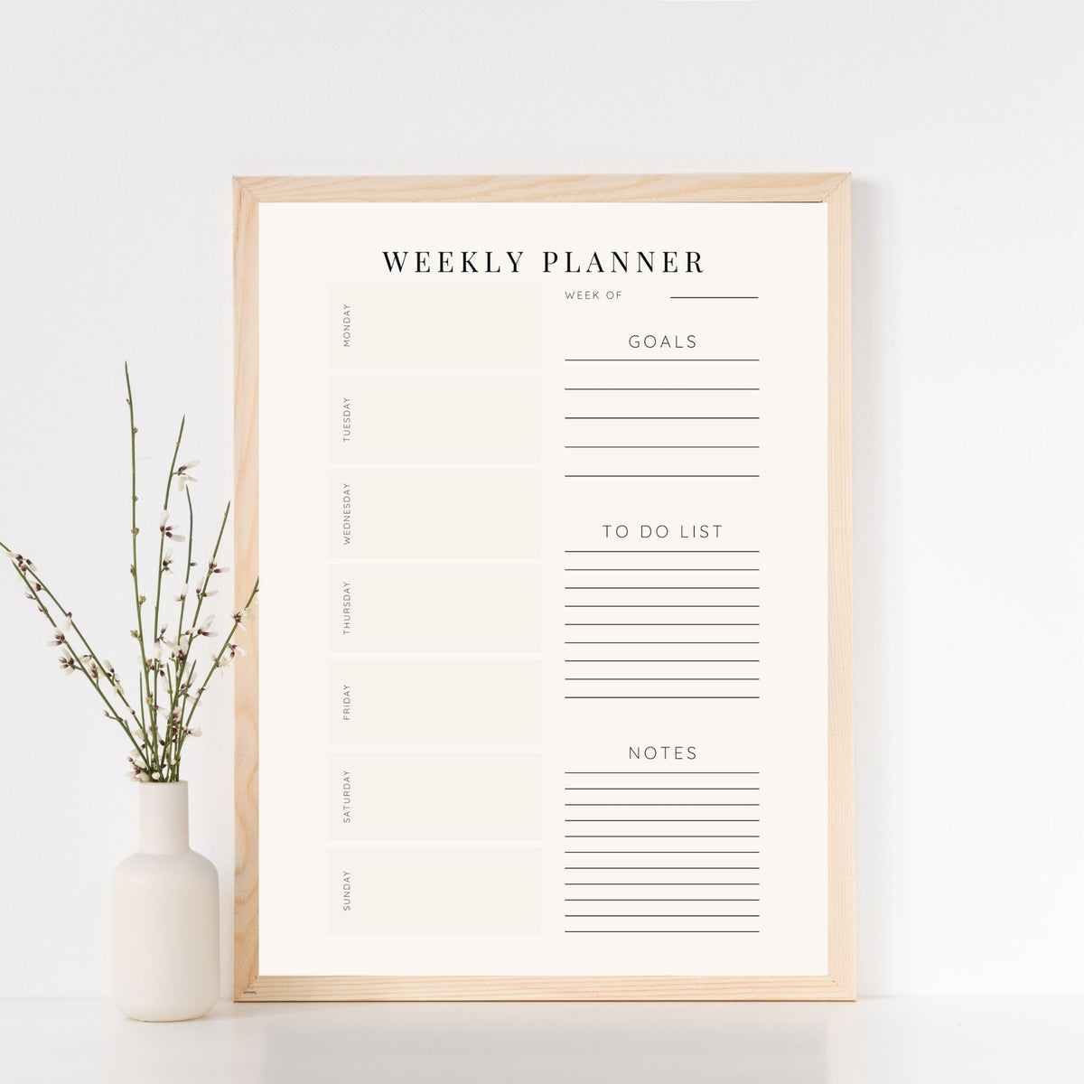 Weekly Family Planner Poster