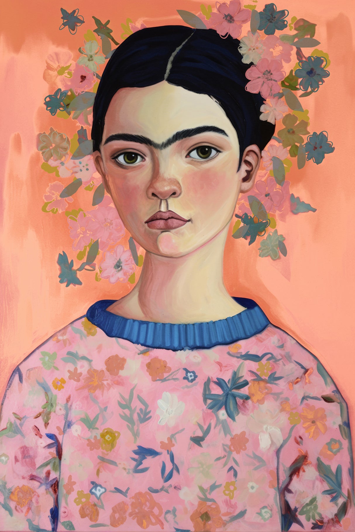 Young Frida (Peach) Poster och Canvastavla
