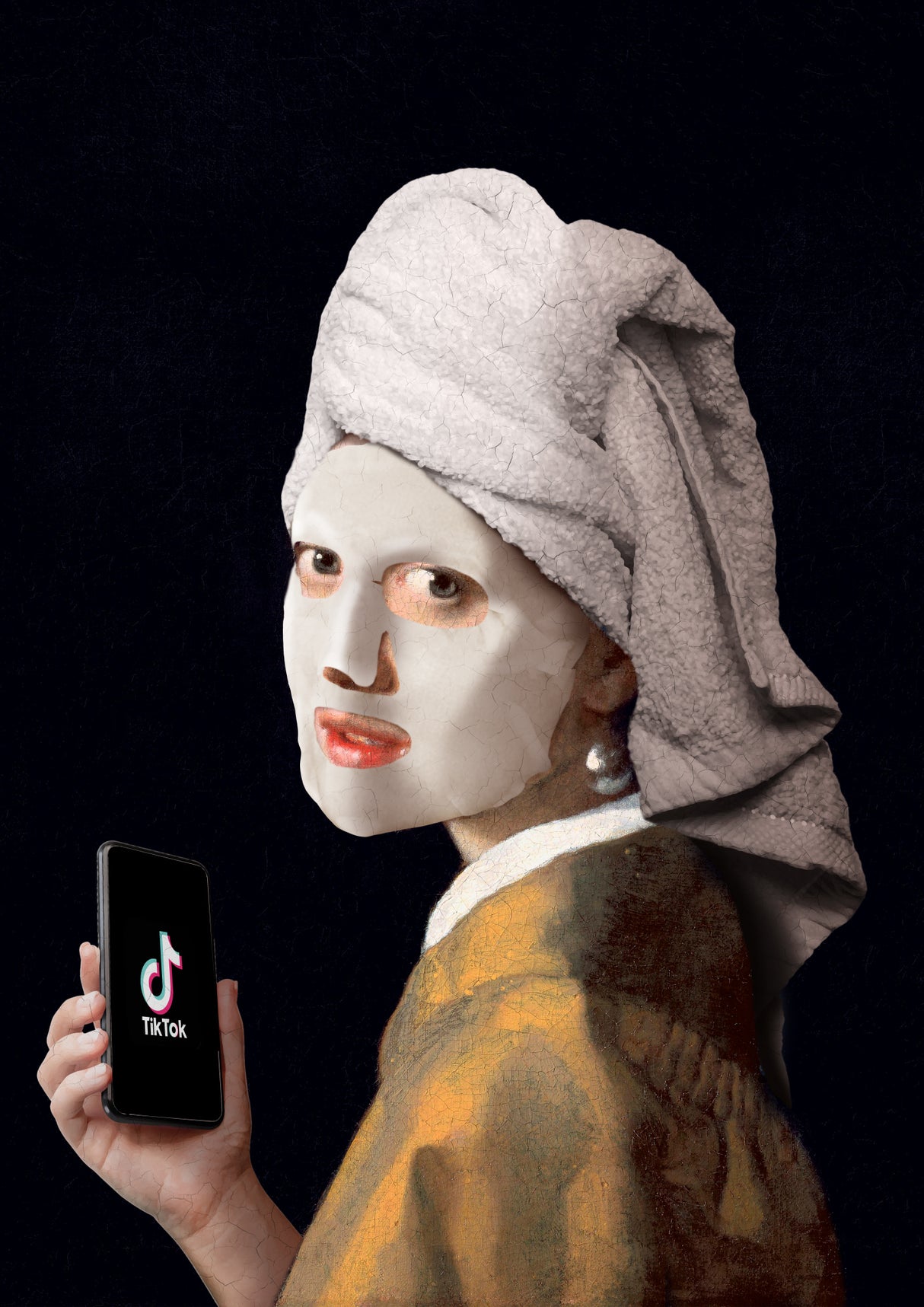 Girl with TikTok Poster och Canvastavla