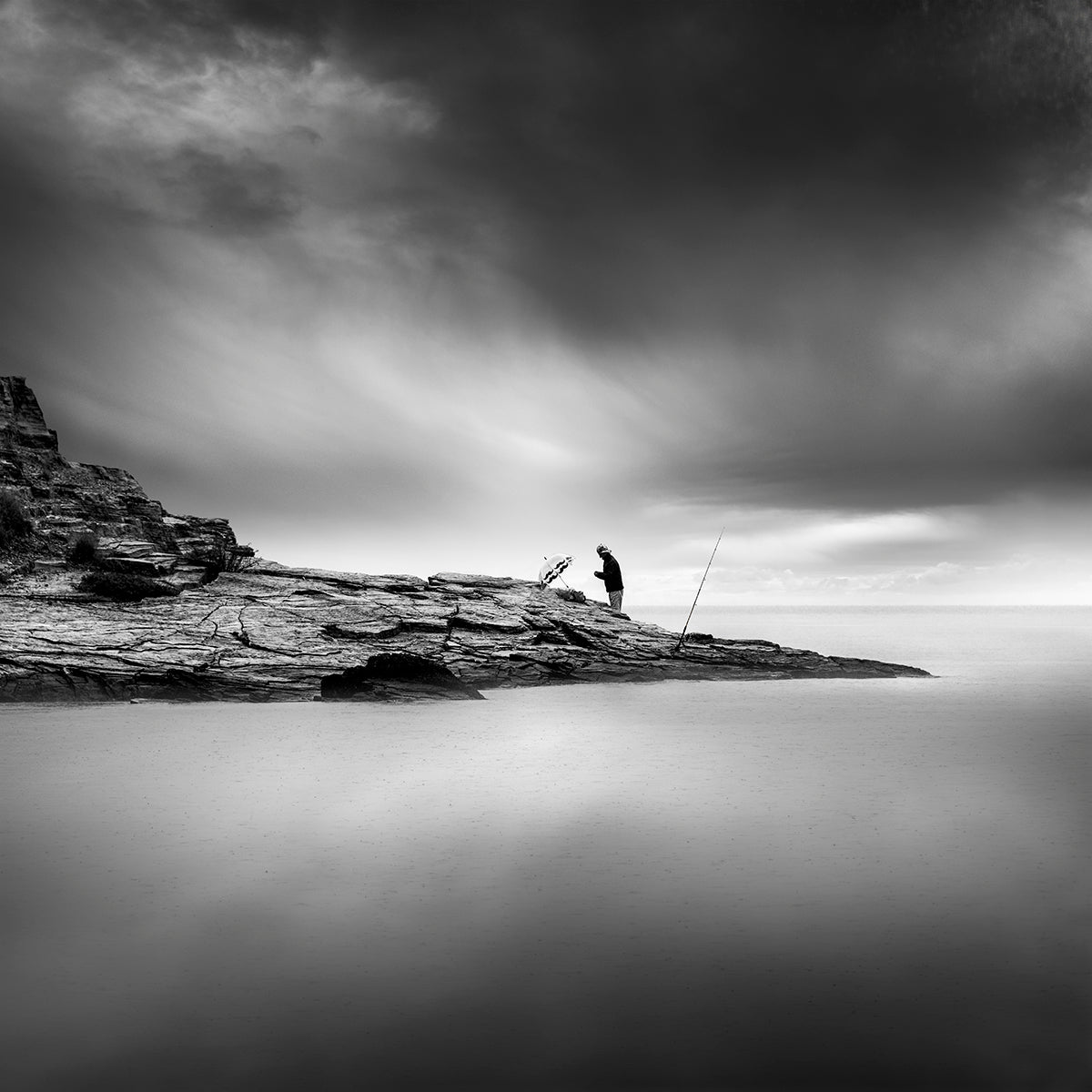 Fishing in the Rain Poster och Canvastavla