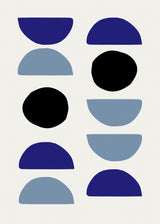 Blue Shapes 2 Kitchen poster eller kökstavla