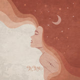 Moon Lady Terracotta Lune Poster och Canvastavla