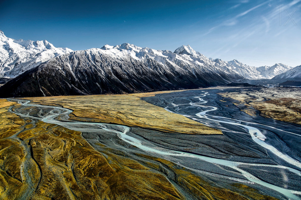Mont Cook range and Hooker Valley Poster och Canvastavla
