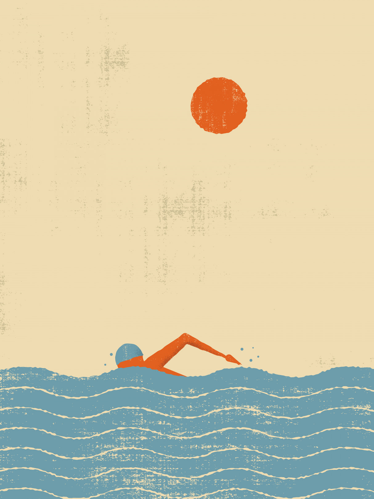 Swimmer Poster och Canvastavla