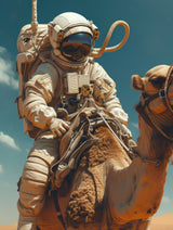 Astronaut On a Camel Poster och Canvastavla