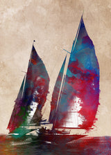 Sailing sport art Poster och Canvastavla