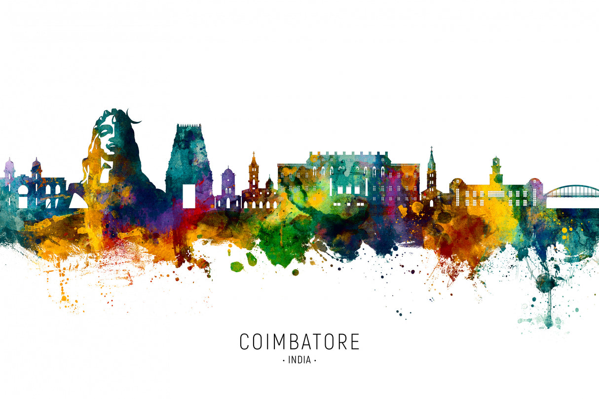 Coimbatore Skyline India Poster och Canvastavla