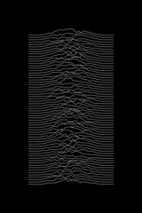 Black Mono Waveform Poster och Canvastavla