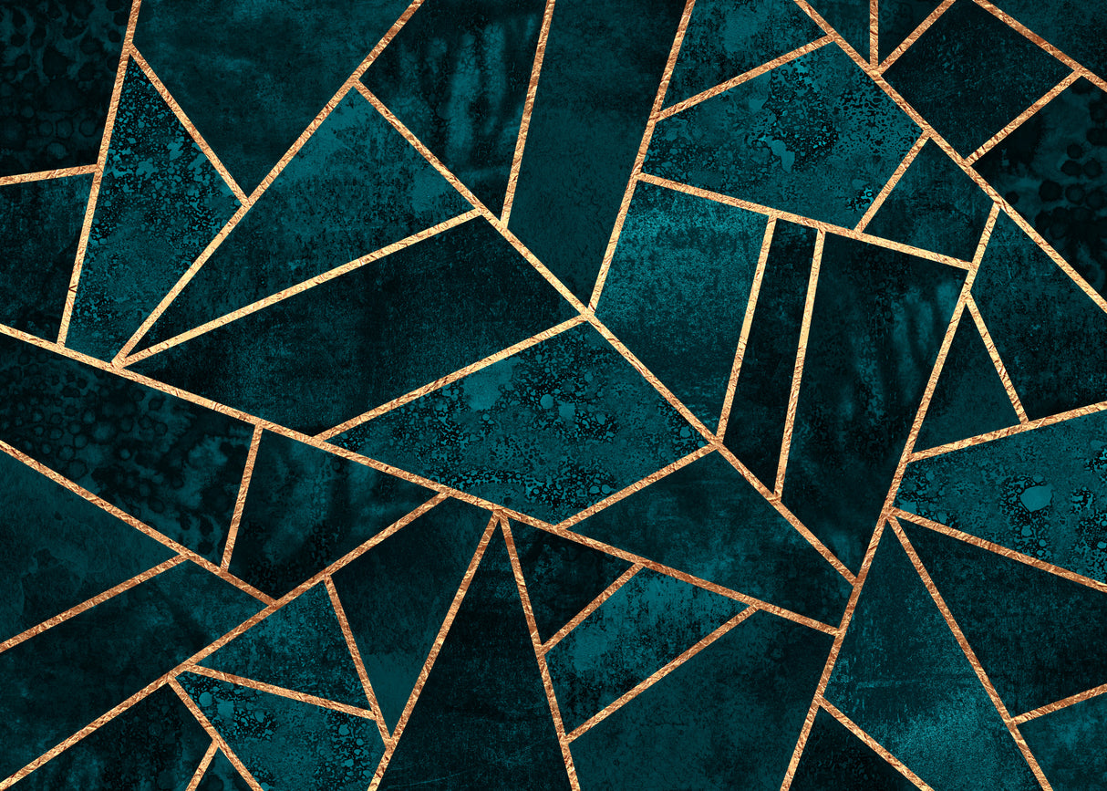 Deep Teal Stone Poster och Canvastavla