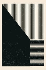 Black and White Geometric Shapes #3 Poster och Canvastavla