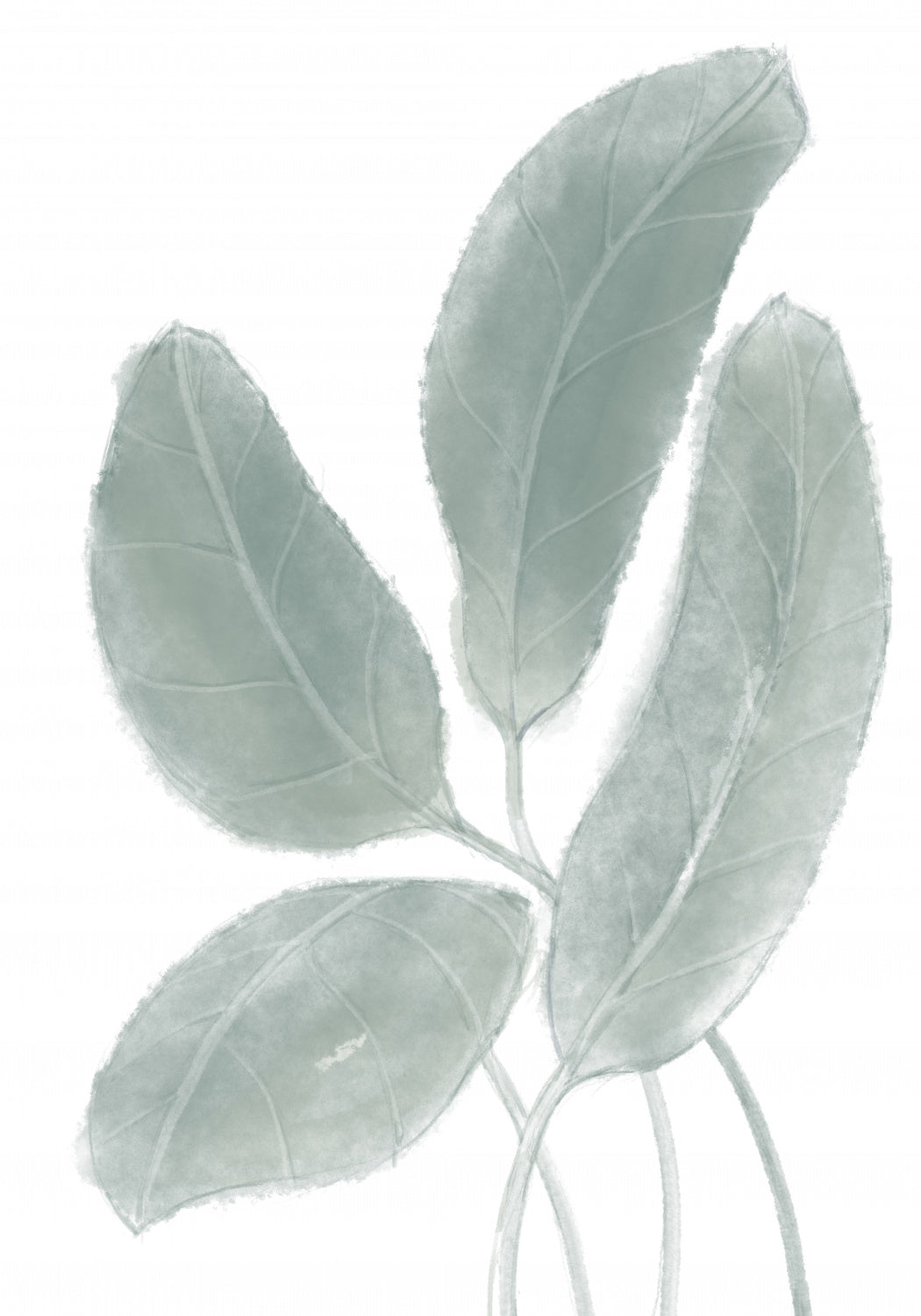 Leaves Watercolor 02 Poster och Canvastavla