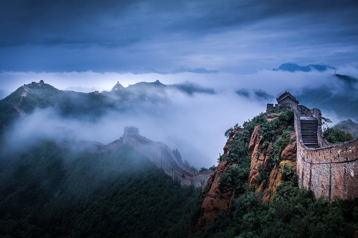 China's Jinshanling Great Wall Poster och Canvastavla