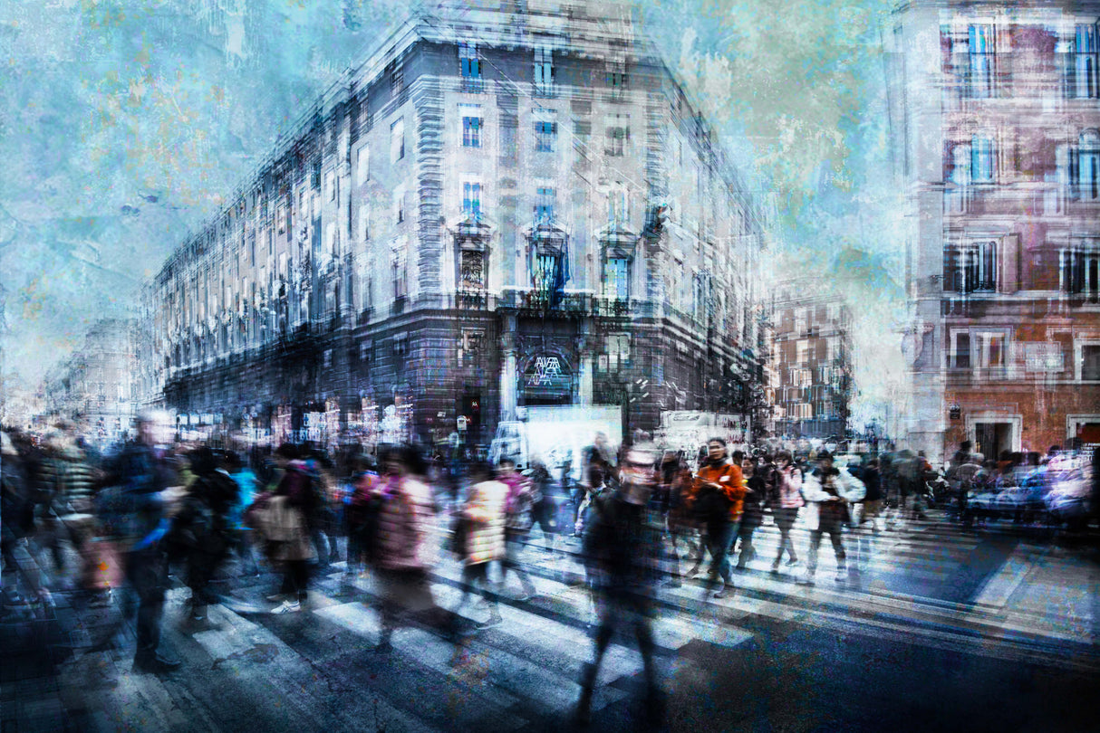 Pedestrian crossing Poster och Canvastavla