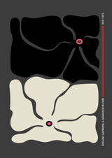 Two By Two Flower Grey Poster och Canvastavla