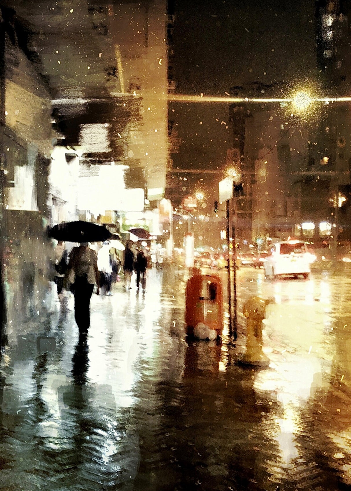 雨夜的城市 Poster och Canvastavla