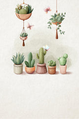 Vintage Cactus Plants (1) Poster och Canvastavla